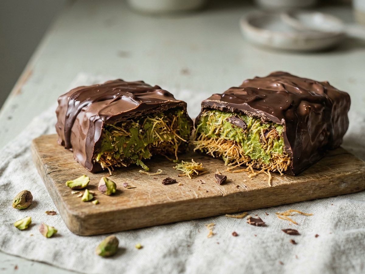 Illustration of Dubai-Style Chocolate Bar