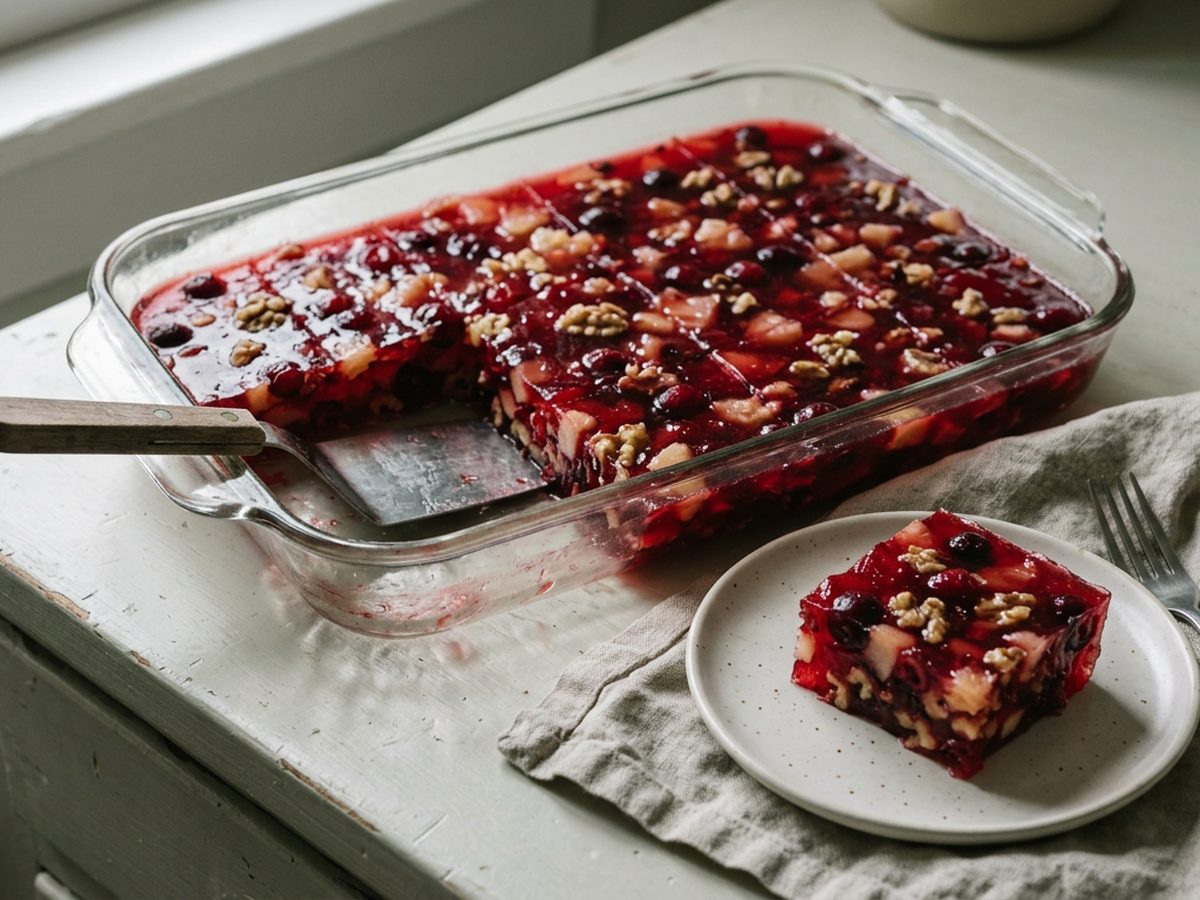 Illustration of Cranberry-Pineapple Gelatin Salad