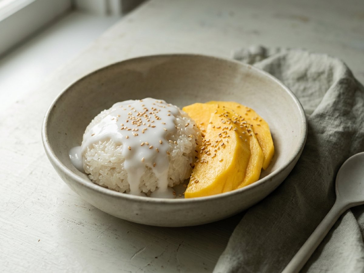 Illustration of Mango Sticky Rice