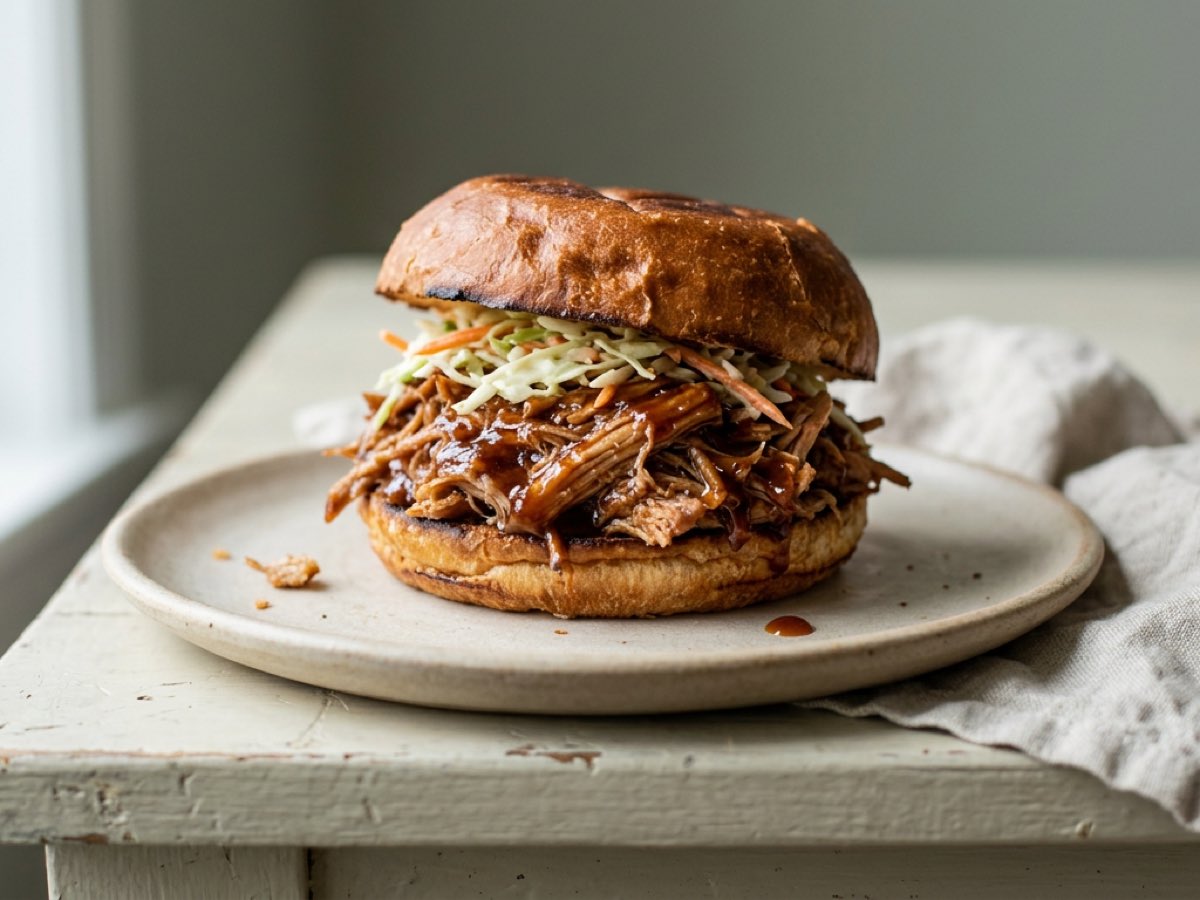 Illustration of Pulled Pork Sandwich
