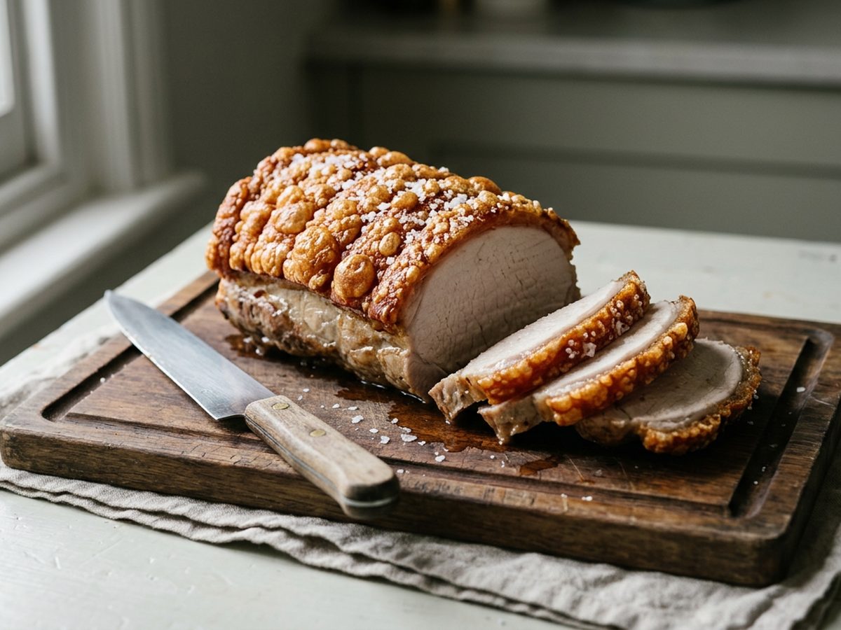 Illustration of Roast Pork with Crackling